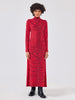 Debbie Silk Blend Knitted Dress Red