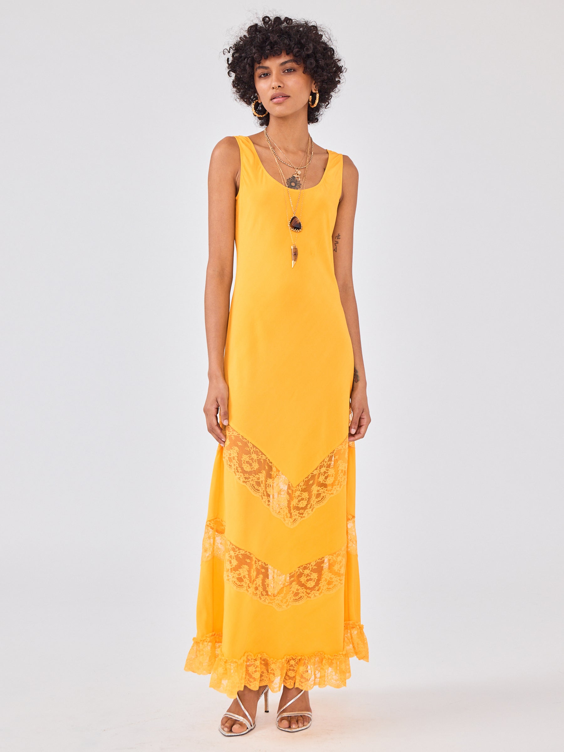 Rex Silk Dress Ochre