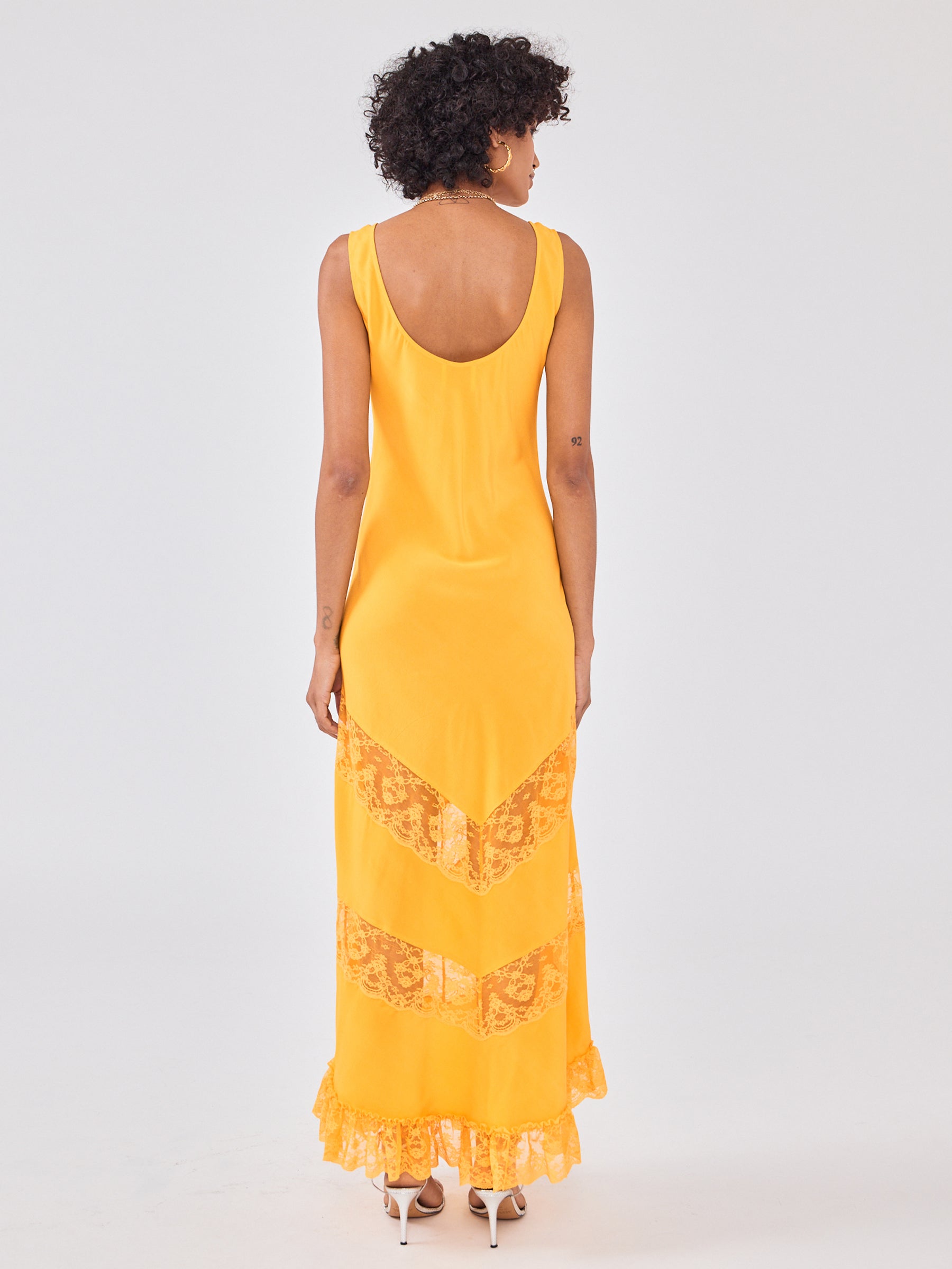 Rex Silk Dress Ochre