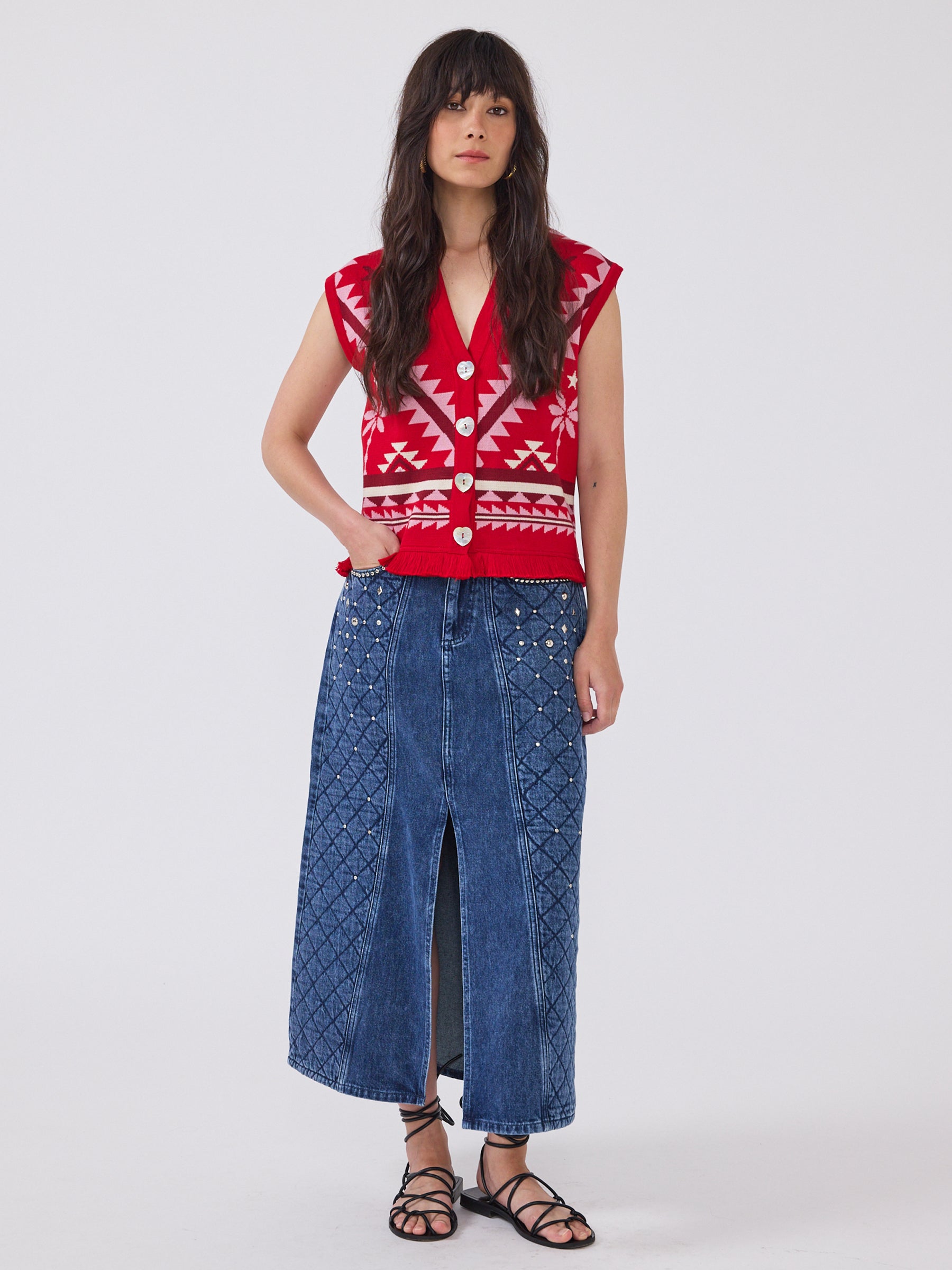 Sundance Waistcoat Red