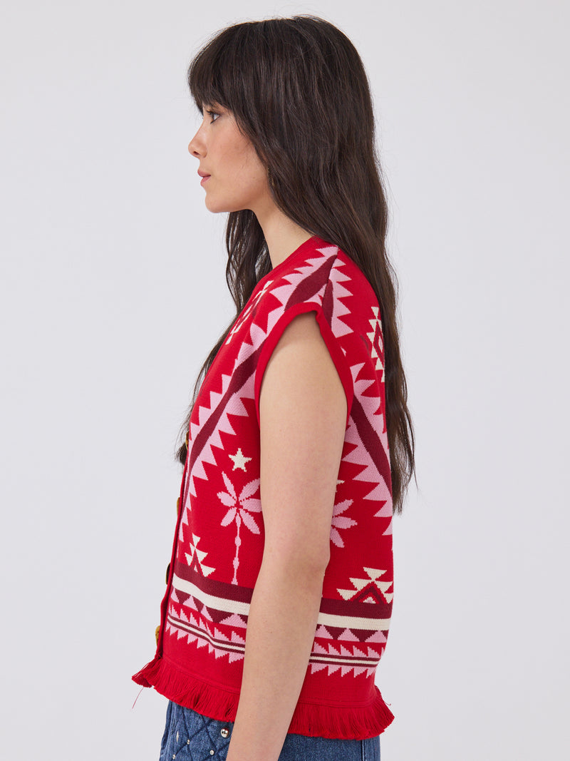 Sundance Waistcoat Red