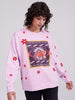 Portobello Tiger Print Embroidered Cotton Sweatshirt