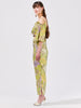 Tropical Hibiscus Silk Lurex Tailored Trousers