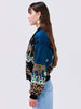 Leopardess Cotton Merino Bomber Jacket Blue/Black