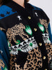 Leopardess Cotton Merino Bomber Jacket Blue/Black