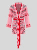 Tiger Splash Cotton Jacquard Cardigan Pink