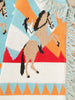 Sunrise Rodeo Merino Jacquard Cardigan Turquoise