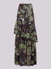 Beija-Flor Silk Frill Maxi Skirt